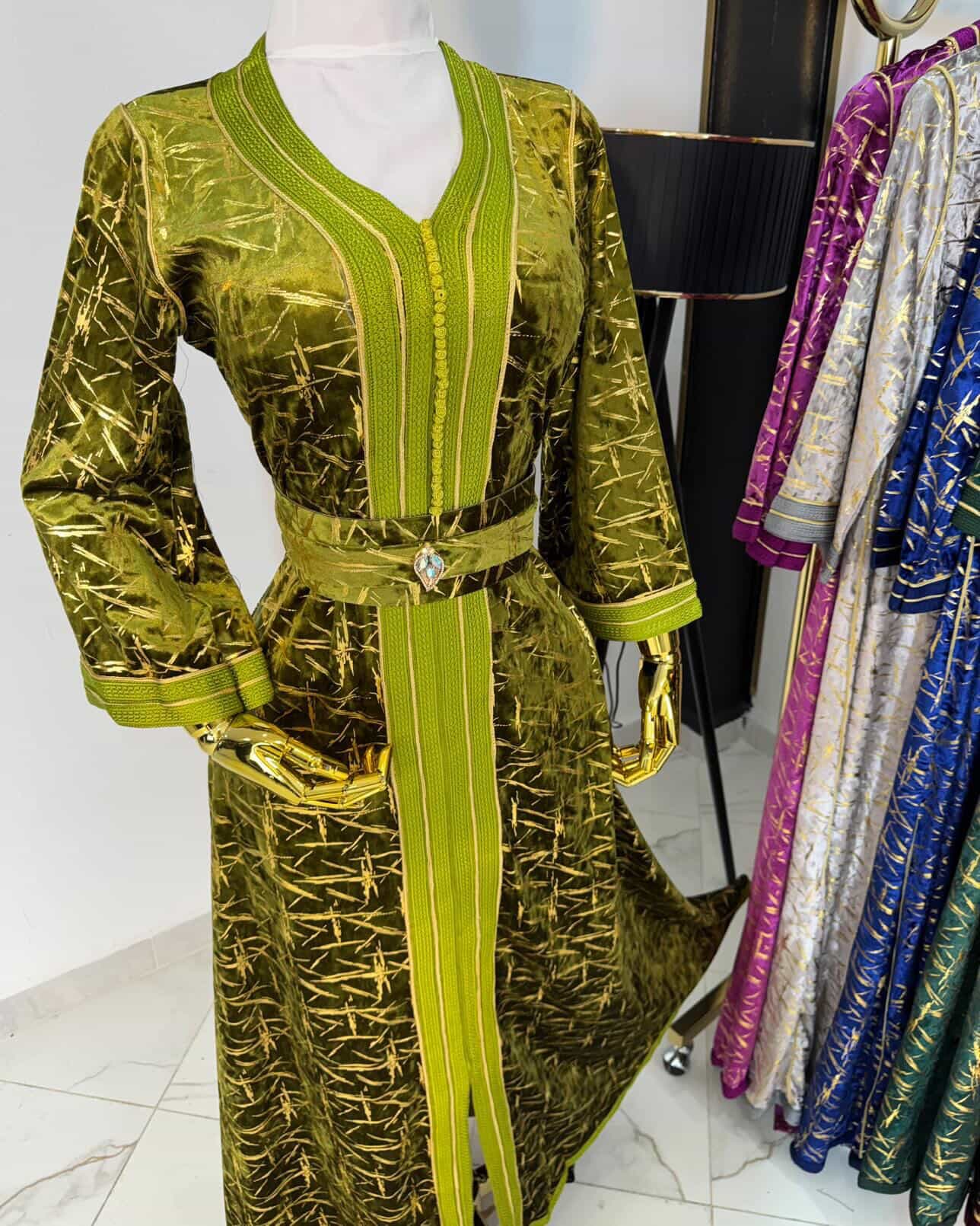 قفطان بروكار بحزام - صورة 2