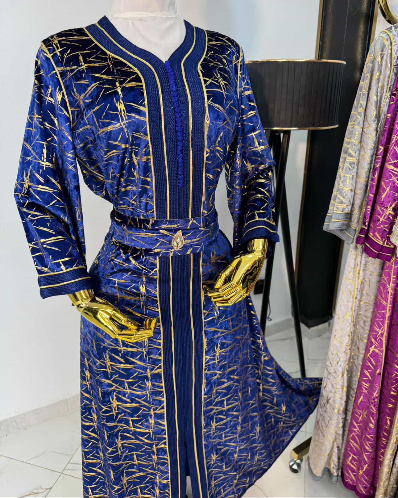 قفطان بروكار بحزام - صورة 5