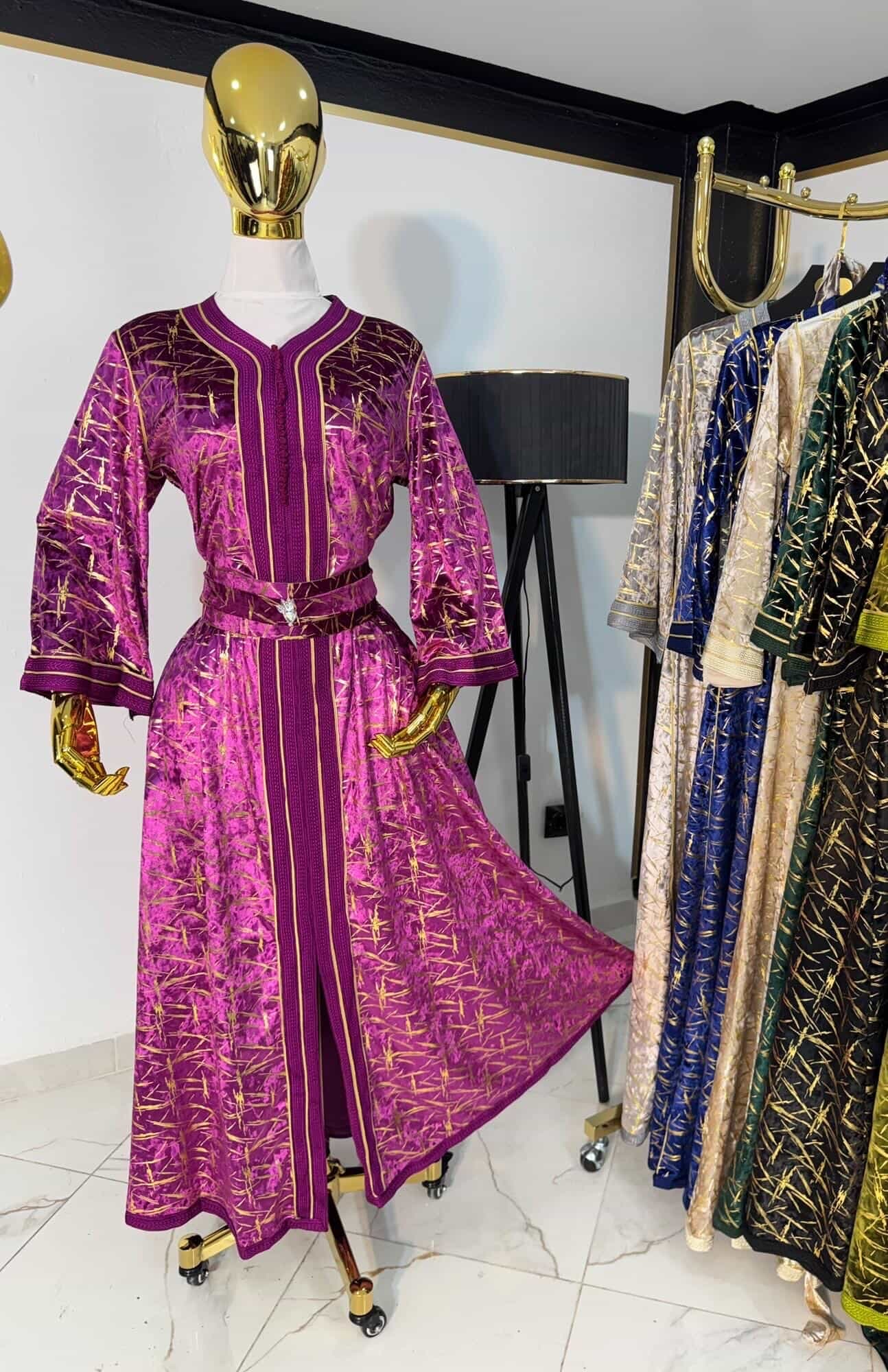 قفطان بروكار بحزام - صورة 6