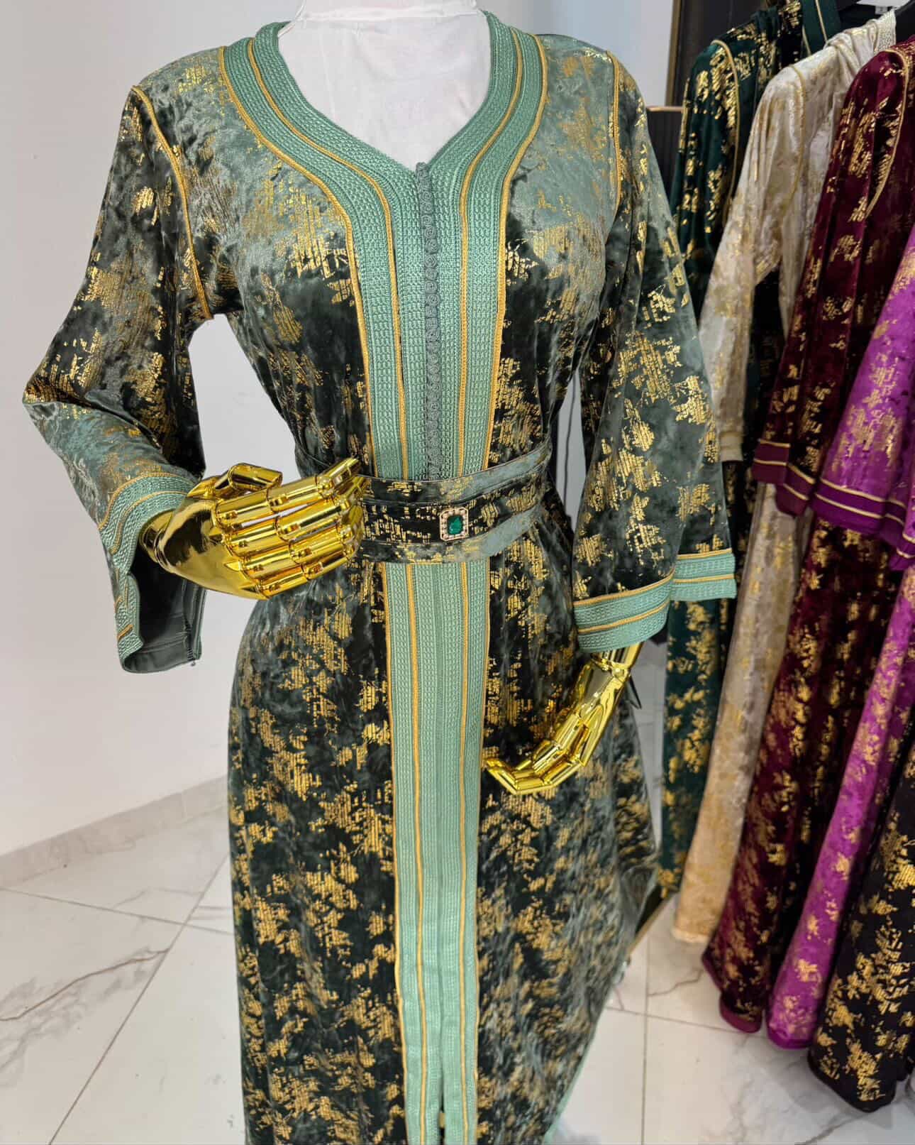 قفطان بروكار بحزام - صورة 10